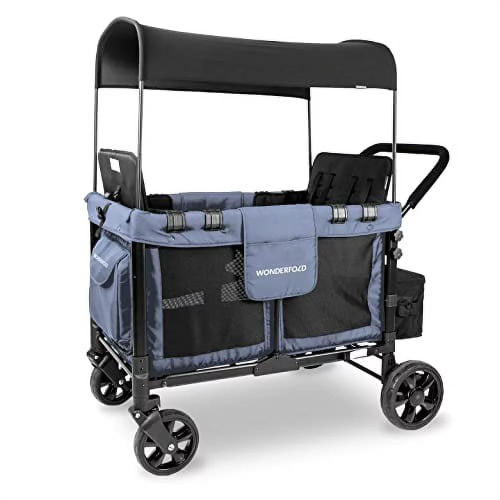 Wonderfold Wagon W4 Original Quad Stroller Wagon - Storm Blue - OPEN BOX