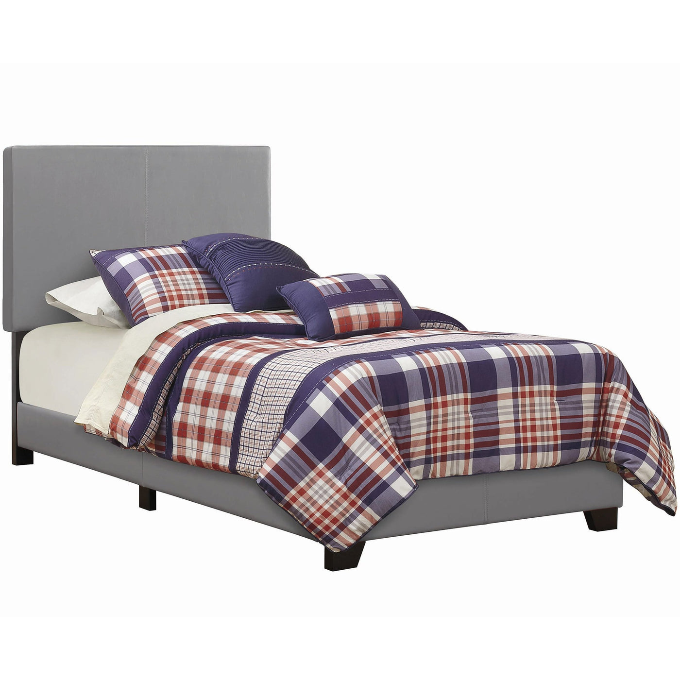 Jayden Upholstered Bed - Grey