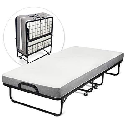 Milliard Diplomat Folding Bed – Cot Size with Luxurious Memory Foam Mattress and a Super Strong Sturdy Frame – 75” x 31