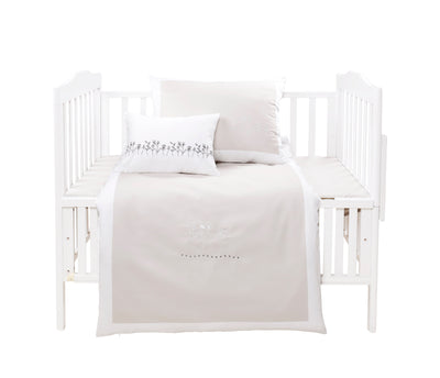 Mini Manilla Hotel Collection Baby Linen Set White/Stone