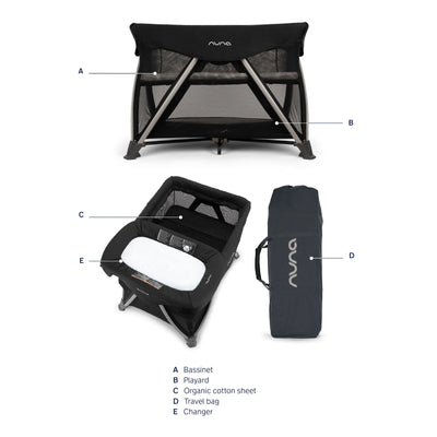 Nuna SENA Aire with Zip-off Bassinet + Changer