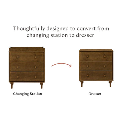 Babyletto Lolly 3 Drawer changer dresser with removable changing tray