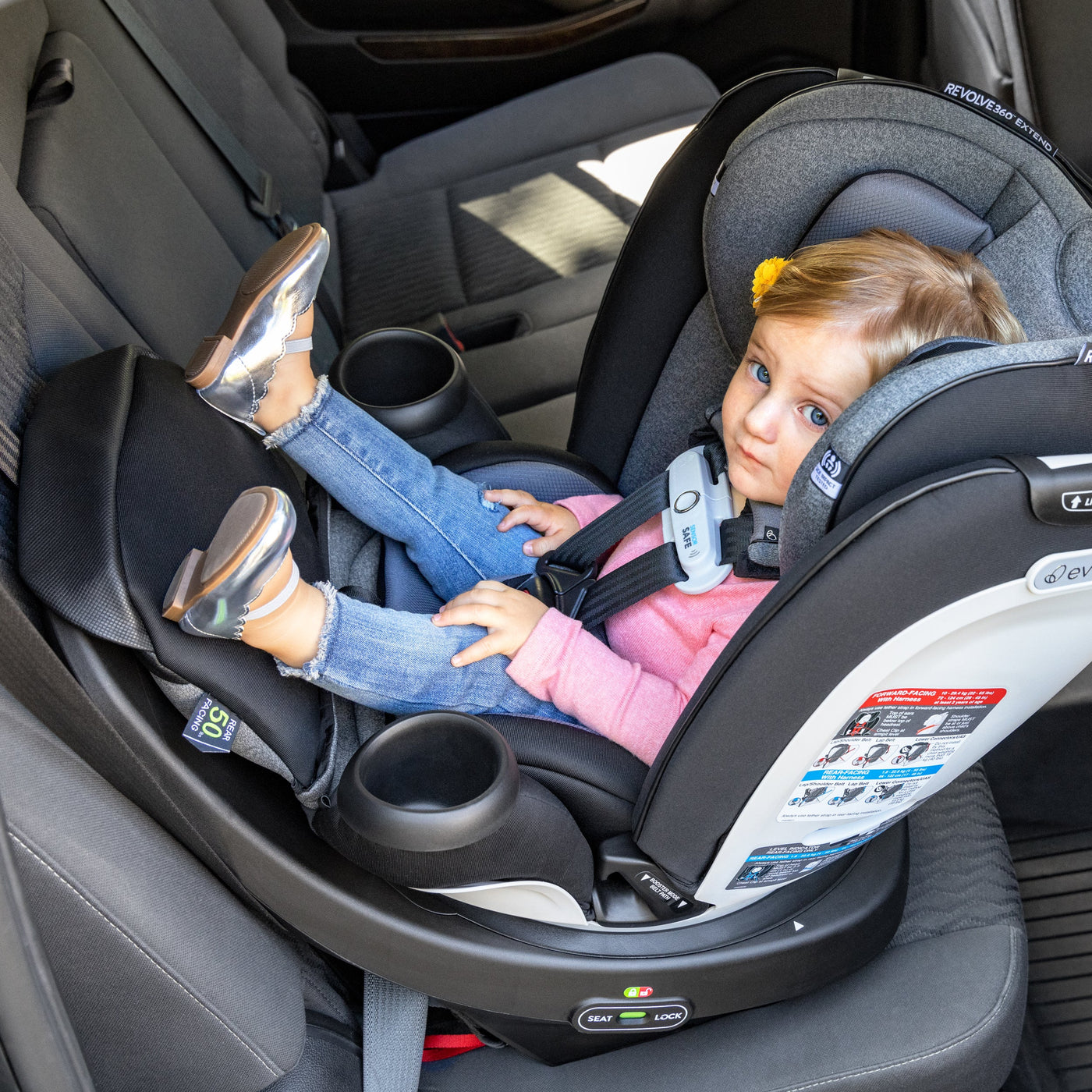 Evenflo Revolve360 Extend All-in-One Rotational Car Seat with SensorSafe