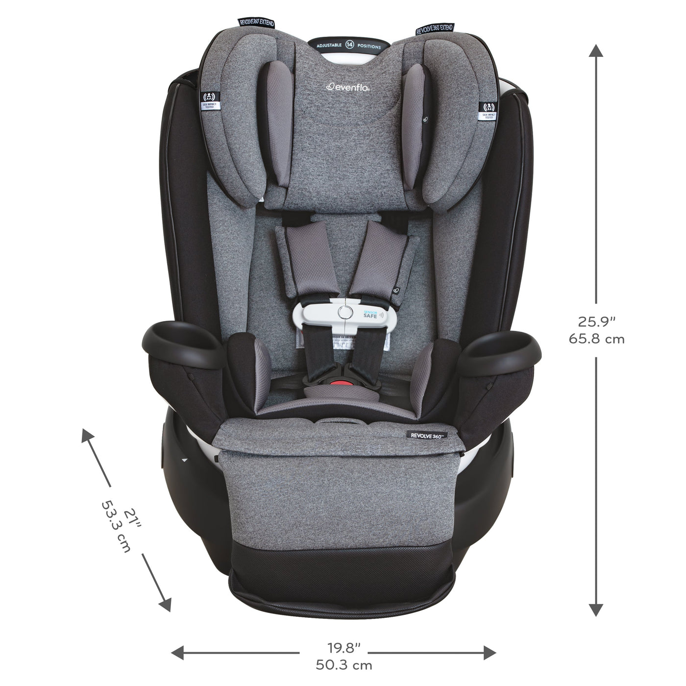 Evenflo Revolve360 Extend All-in-One Rotational Car Seat with SensorSafe