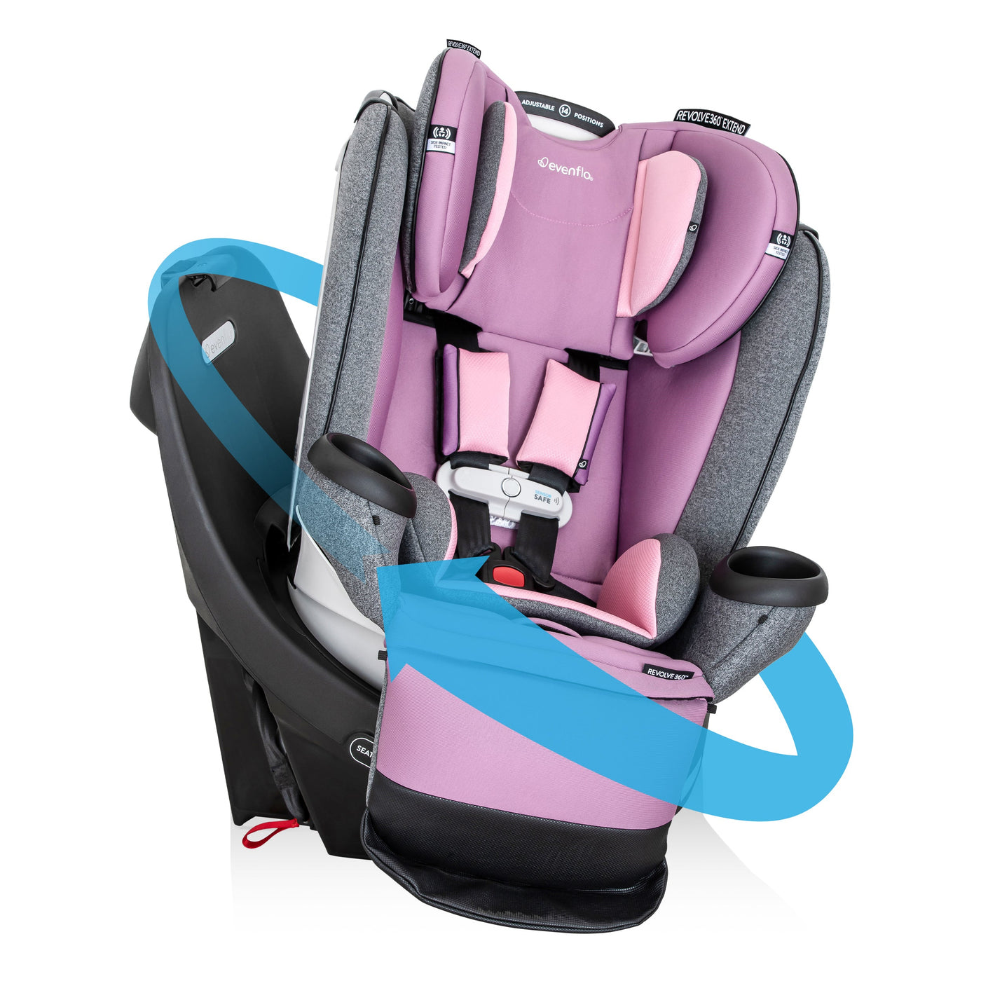 Evenflo Revolve360 Extend All-in-One Rotational Car Seat with SensorSafe