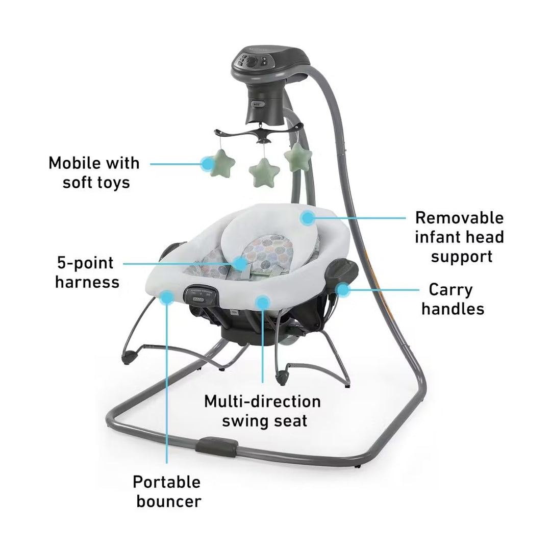 Portable Bouncer Duetconnect Lx With Multi Direction Graco Simple