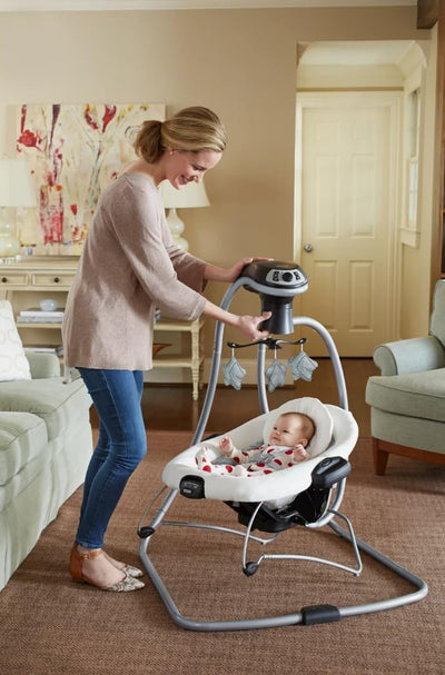 Graco DuetConnect Swing & Bouncer LX with Multi-Direction Asher