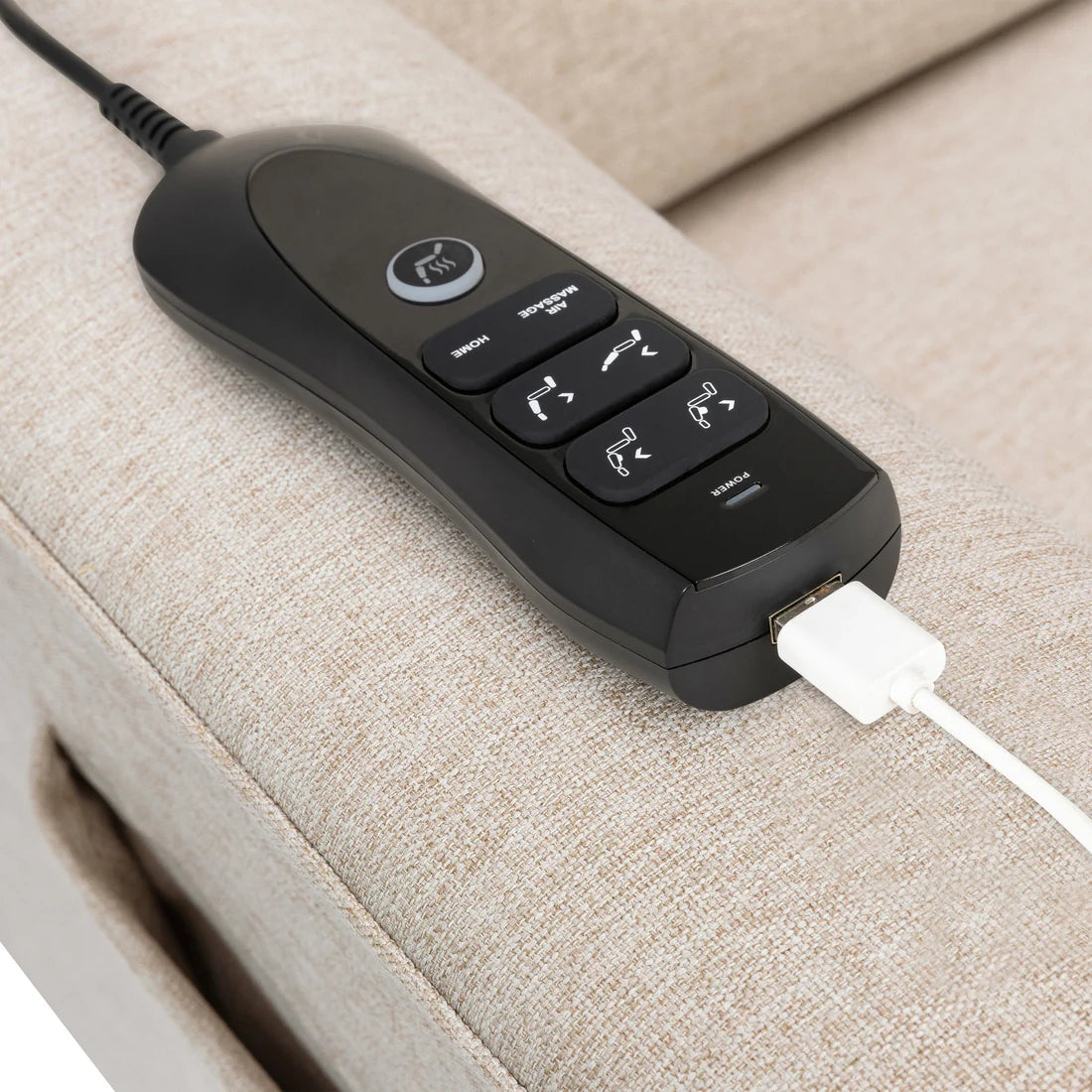 Monogram Willa Deluxe Power Glider Recliner w/Heat&Massage i