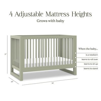 Namesake Nantucket 3 in 1 Convertible Crib With Toddler Bed Conversion Kit
