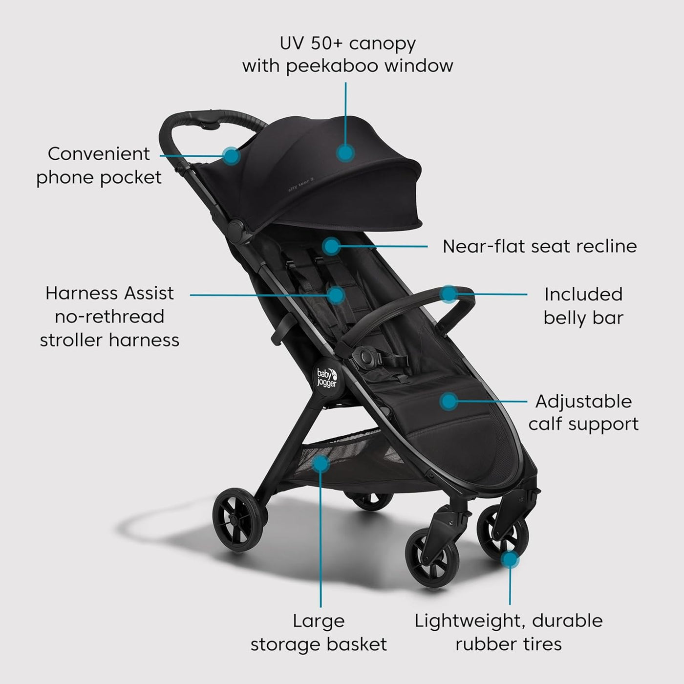 Baby Jogger City Tour™ 2 Eco stroller in Eco Black