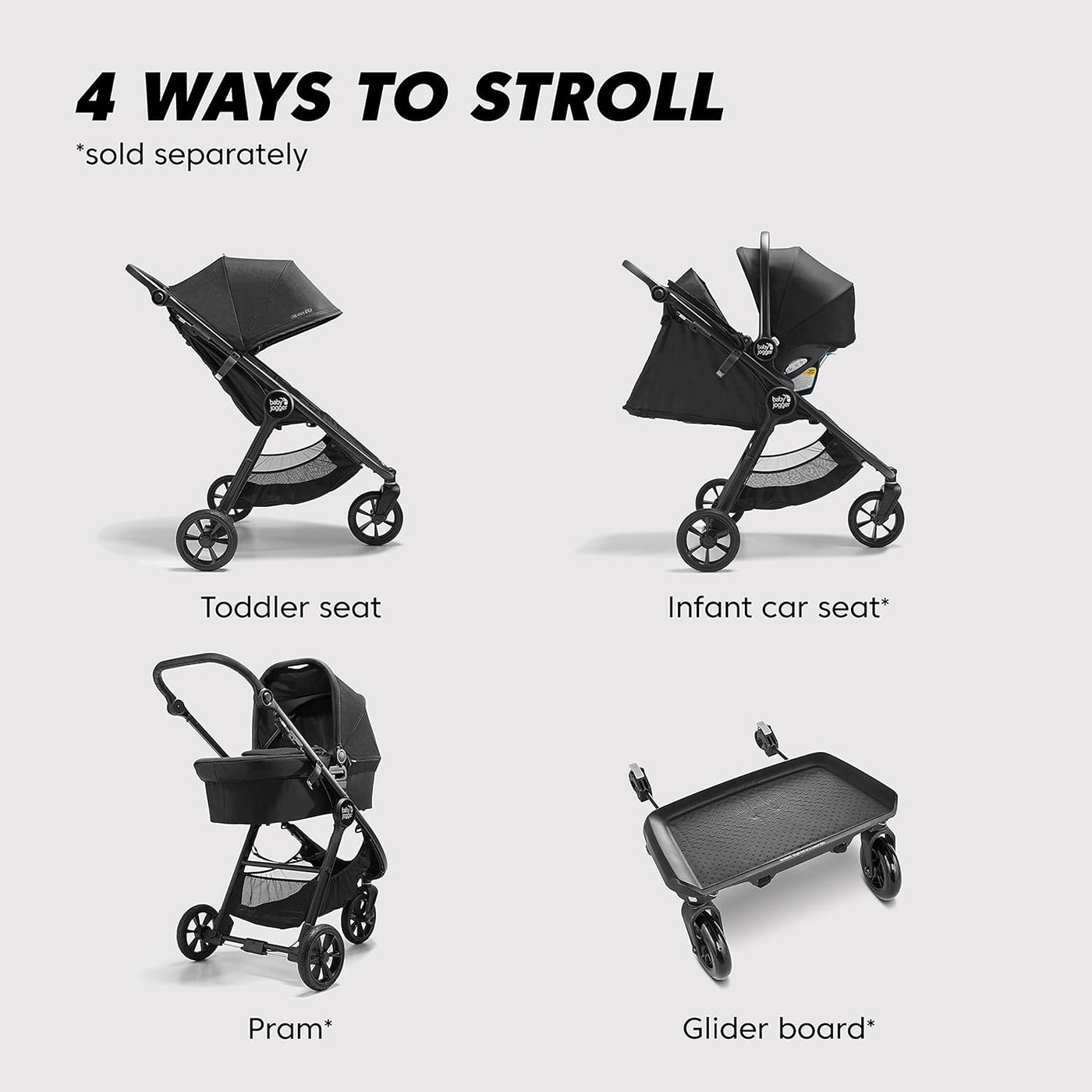 Baby Jogger City Mini GT2 All Terrain Stroller Opulent Black
