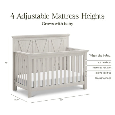 Monogram Emory Farmhouse 4 in 1 Convertible Crib