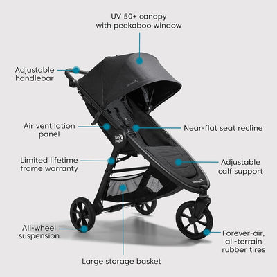 Baby Jogger City Mini GT2 All Terrain Stroller Opulent Black