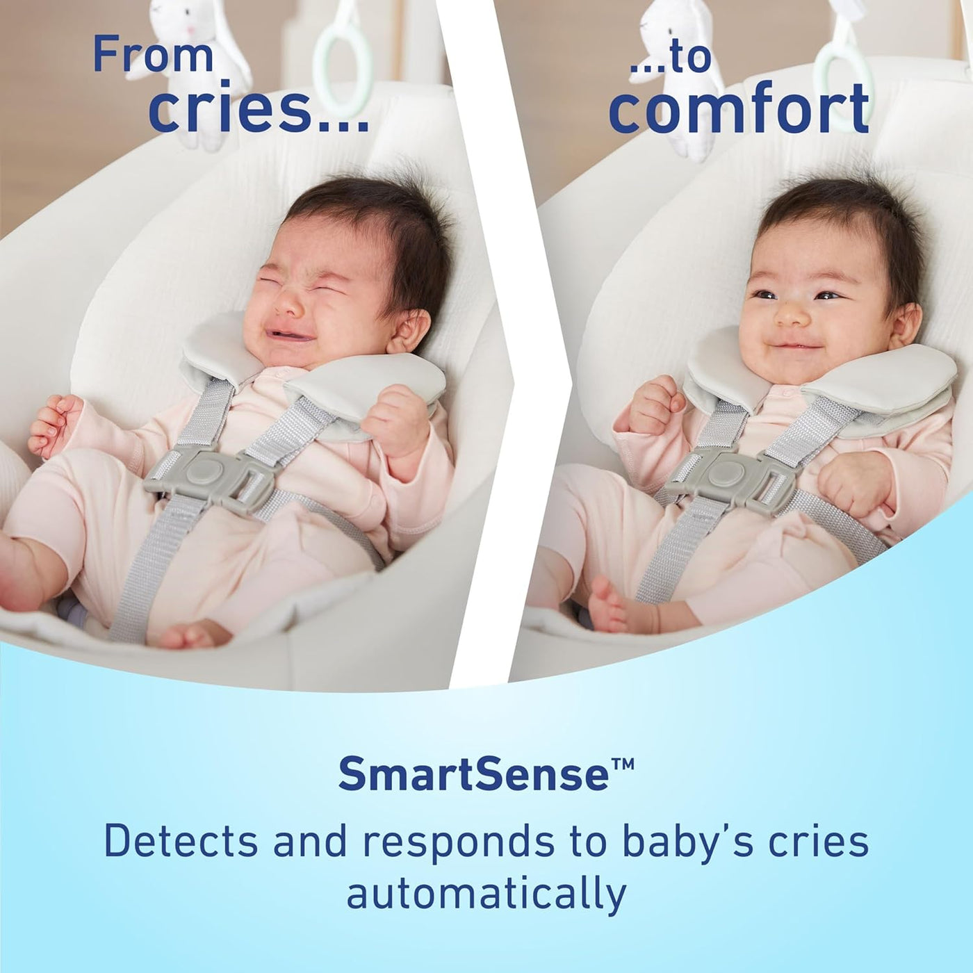 Graco SmartSense Baby Swing with Cry Detection Technology
