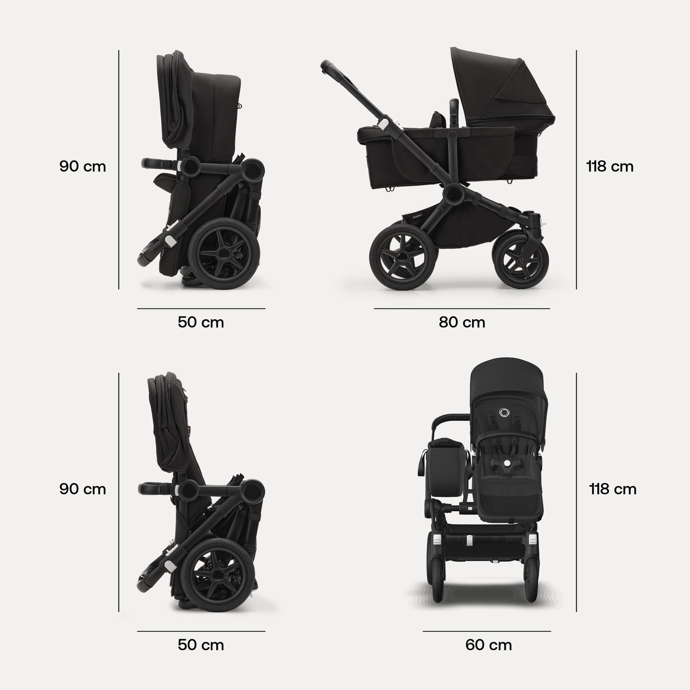 Bugaboo Donkey 5 Stroller - Aluminum / Midnight Black