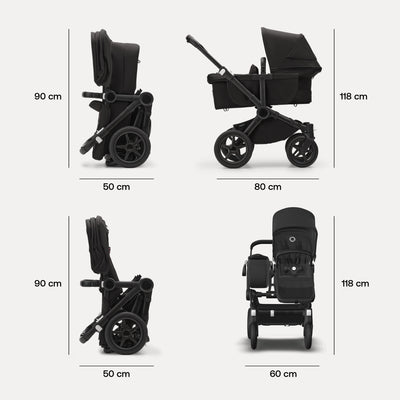 Bugaboo Donkey 5 Stroller - Aluminum / Midnight Black