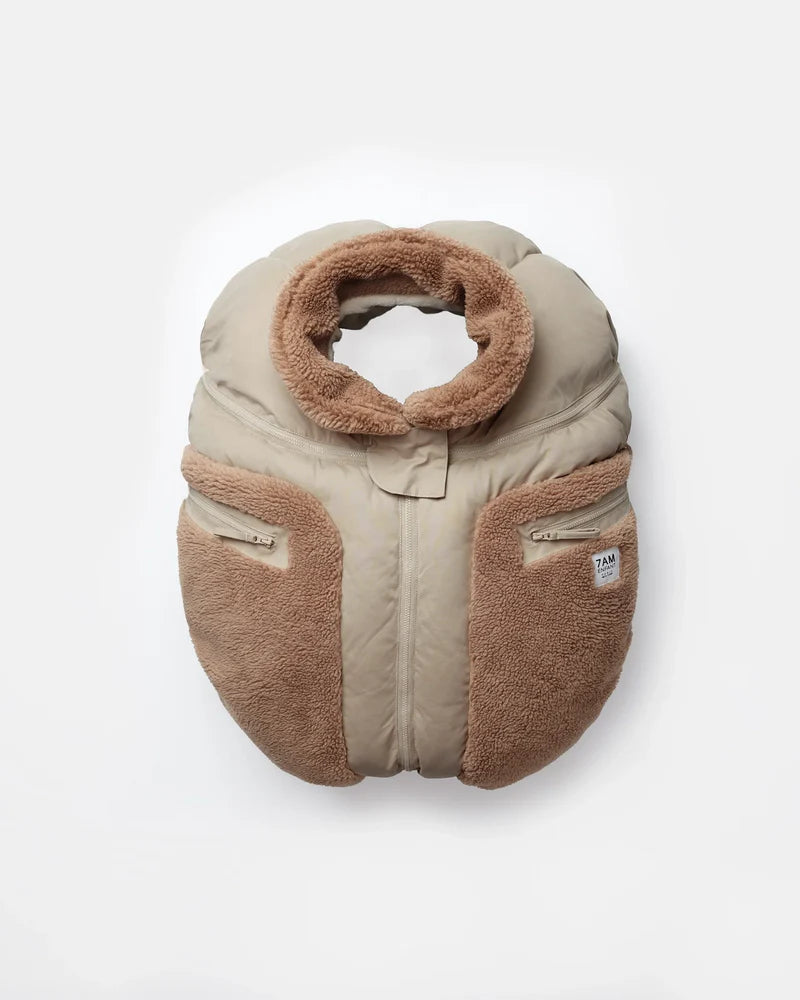 7AM Car Seat Cover Cocoon - Cappuccino Appliqué