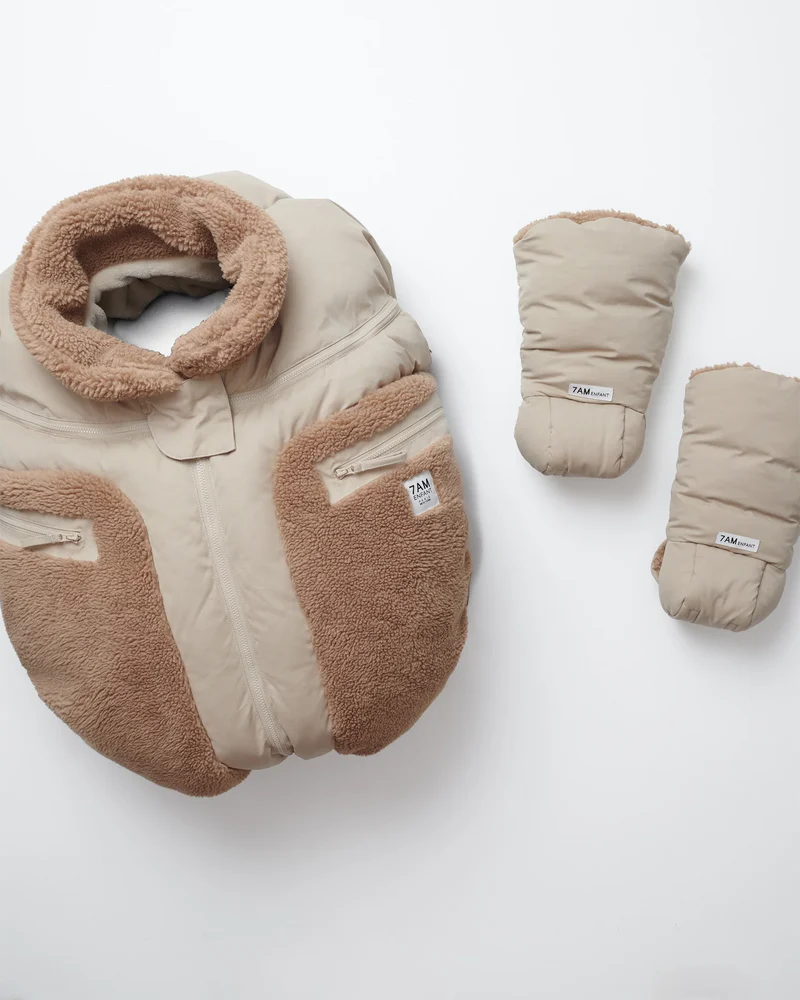 7AM Car Seat Cover Cocoon - Cappuccino Appliqué