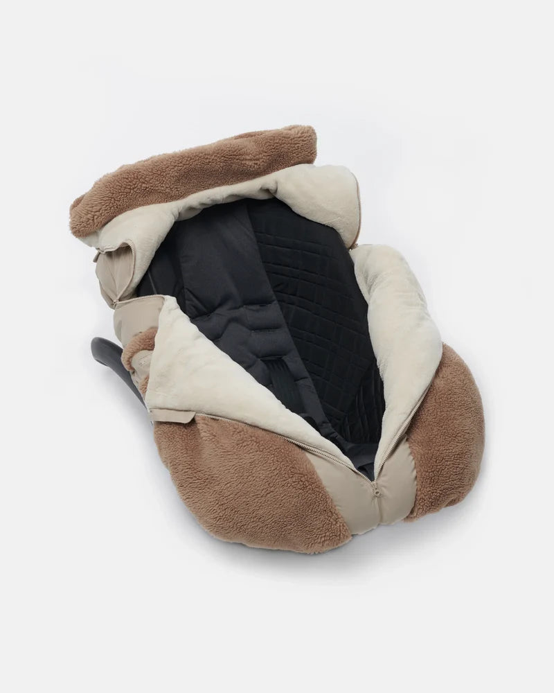 7AM Car Seat Cover Cocoon - Cappuccino Appliqué