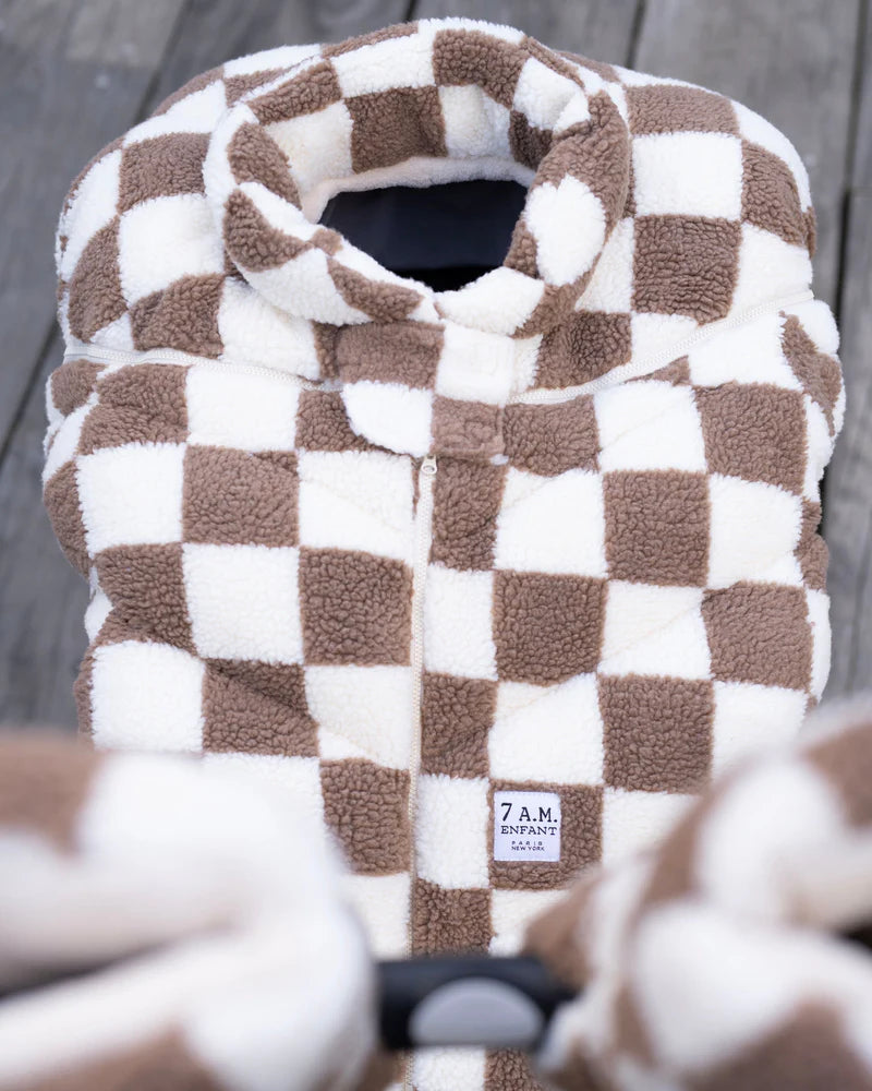 7AM Car Seat Cocoon Checker Berber 0-12M