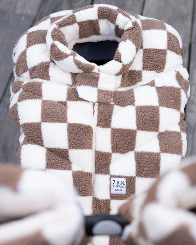 7AM Car Seat Cocoon Checker Berber 0-12M