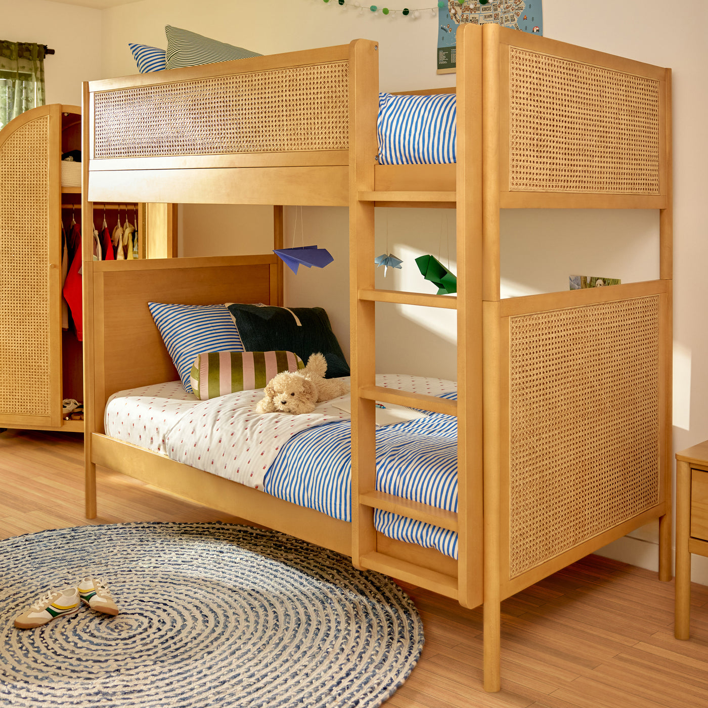 Blkids Bondi Cane Convertible Bunk Bed in Honey