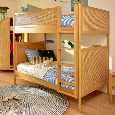 Blkids Bondi Cane Convertible Bunk Bed in Honey