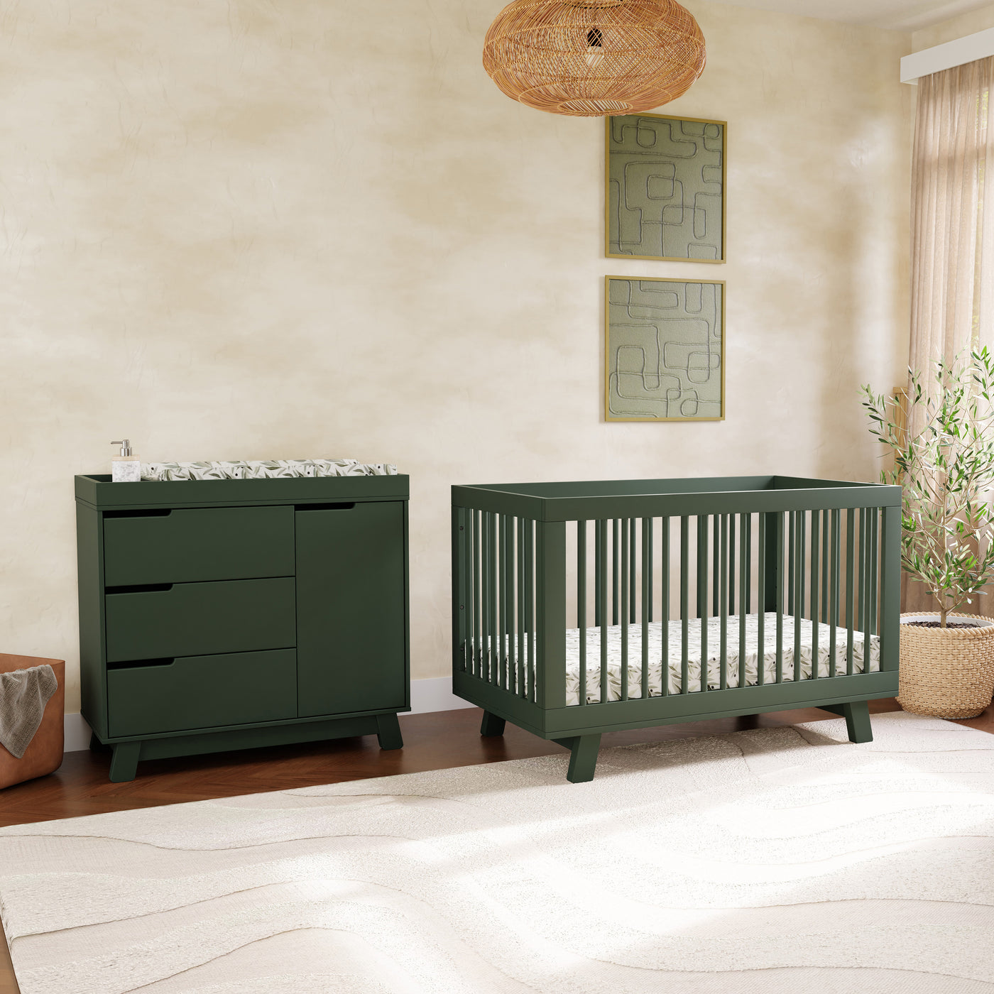 Hudson 3 in 1 Convertible Crib + Toddler Rail