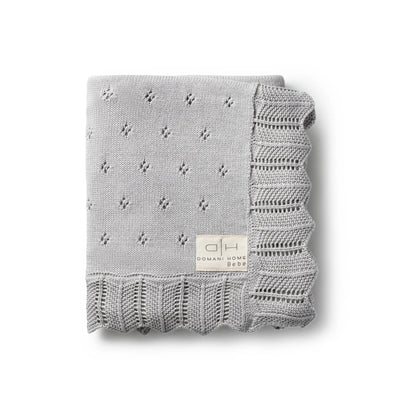 Domani Home Scalloped Pointelle Blanket in Nimbus Cloud