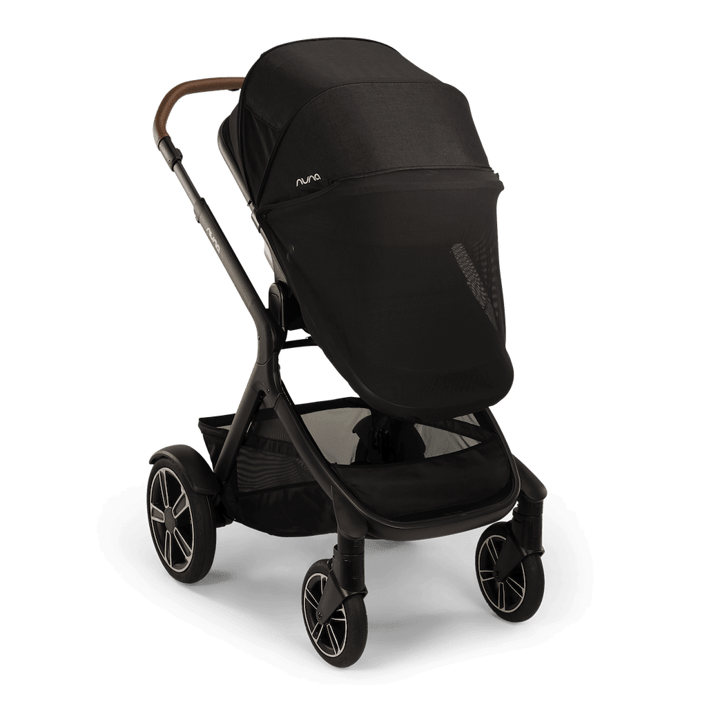 Nuna DEMI Next + Rider Board and PIPA urbn Travel System in Caviar