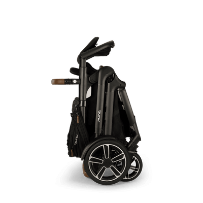 Nuna DEMI Next + Rider Board and PIPA urbn Travel System in Caviar