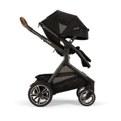 Nuna DEMI Next + Rider Board and PIPA urbn Travel System in Caviar