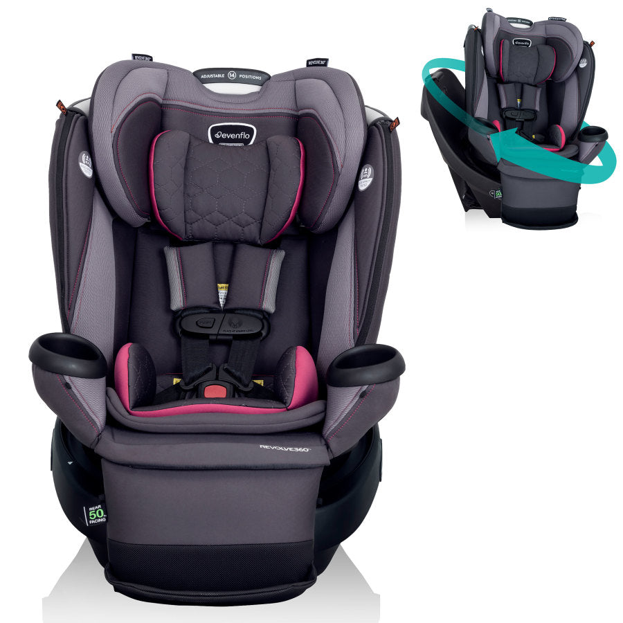 evenflo everykid convertible car seat Evenflo Revolve360 Extend Rotational All-in-One Convertible Car Seat with Quick Clean Cover