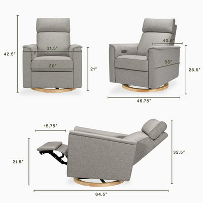 Monogram Willa Plus Power Glider Recliner w/ Power Headrest