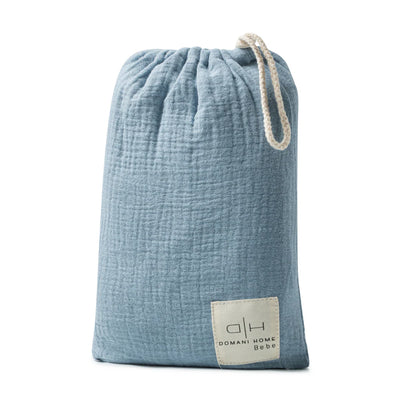 Domani Home Gauze 3 Piece Crib Set in Pouch in Blue