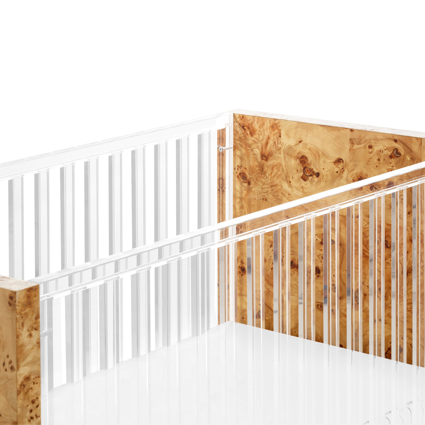 Babyletto Altair Crib Acrylic with Burl Wood