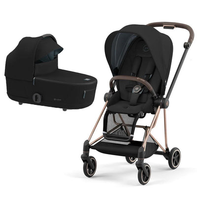 Cybex Mios 3 Stroller and Carry Cot Bundle in Deep Black