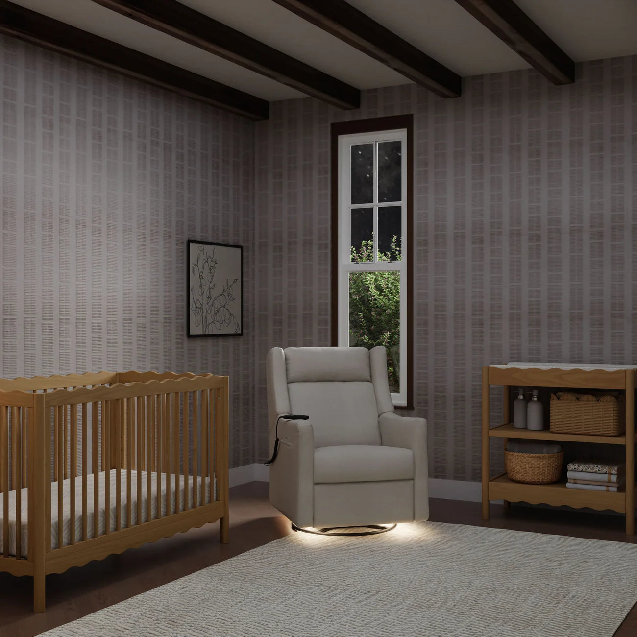 Babyletto Kiwi Deluxe Power Glider Recliner w/ Heat & Massage