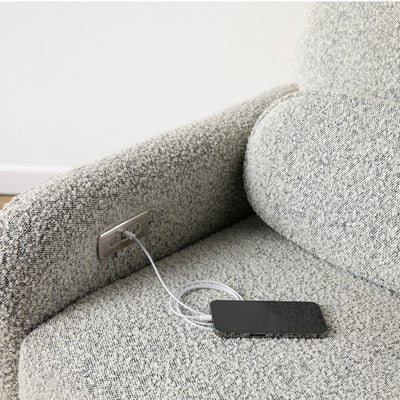 Arc Electronic Recliner and Swivel Glider in Boucle