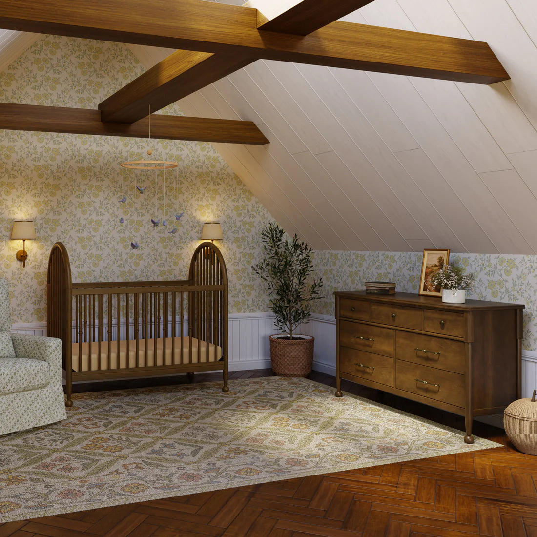 Namesake Alouette 3 in 1 Convertible Spindle Crib