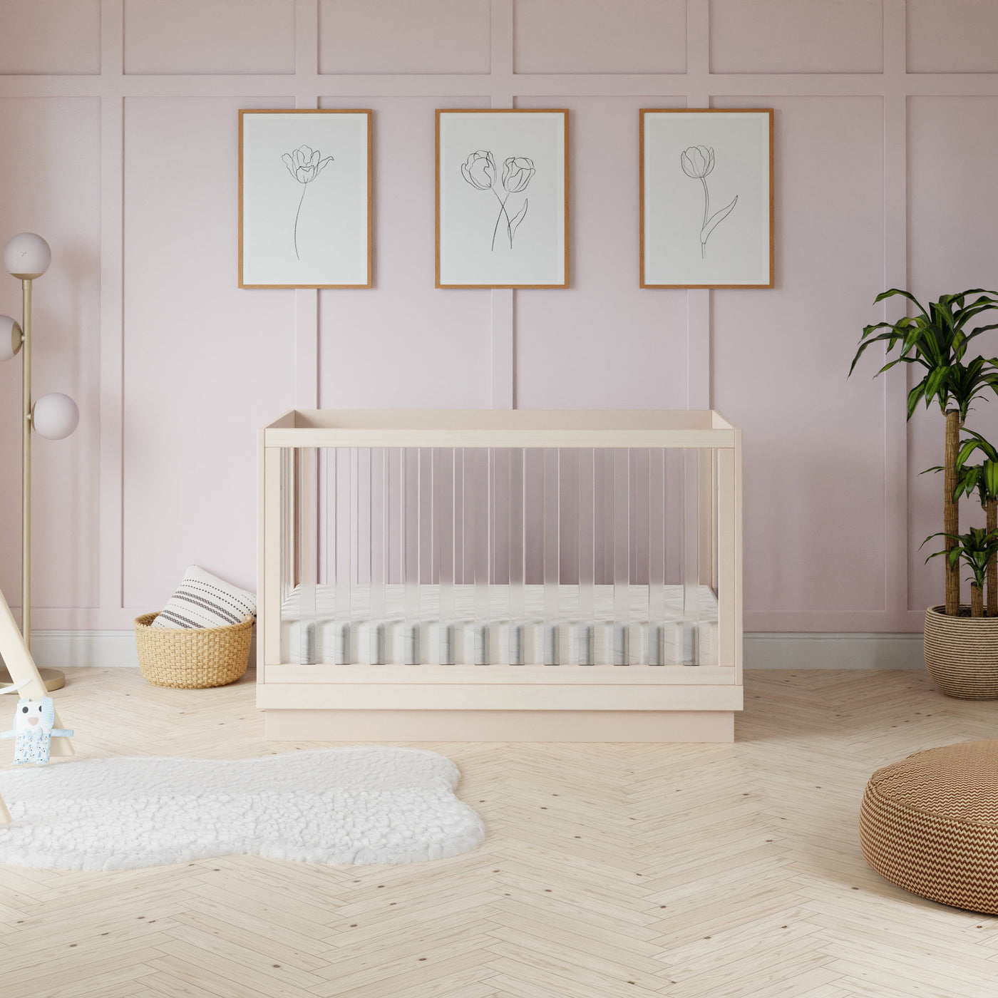Babyletto Harlow Acrylic 3 in 1 Convertible Crib