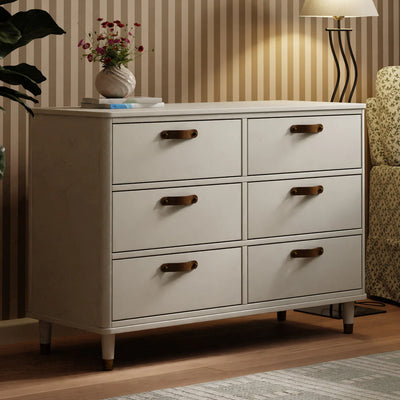 Tanner 6 Drawer Dresser in Warm White
