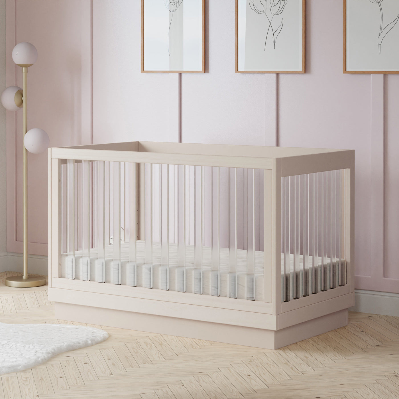 Babyletto Harlow Acrylic 3 in 1 Convertible Crib