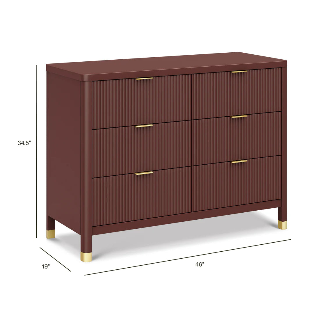 Brimsley Tambour 6 Drawer Assembled Dresser