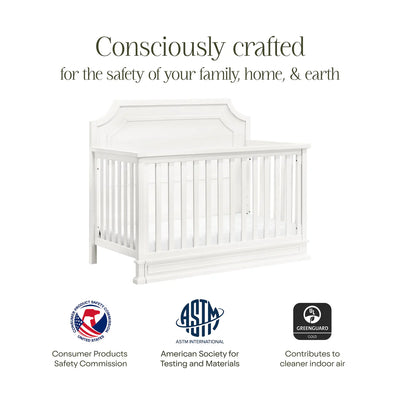 Emma Regency 4 in 1 Convertible Crib in Warm White