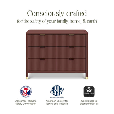 Brimsley Tambour 6 Drawer Assembled Dresser