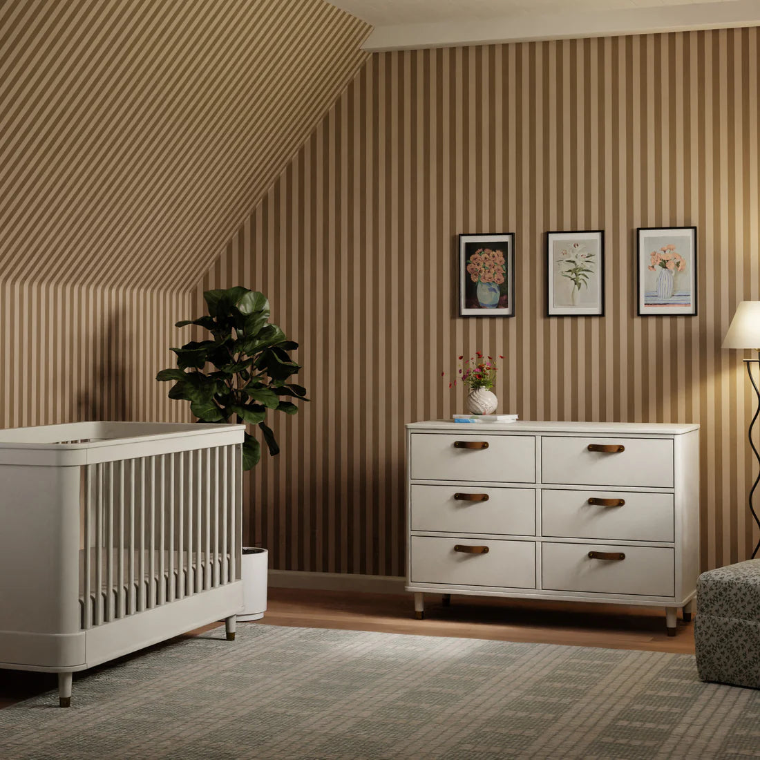 Tanner 6 Drawer Dresser in Warm White