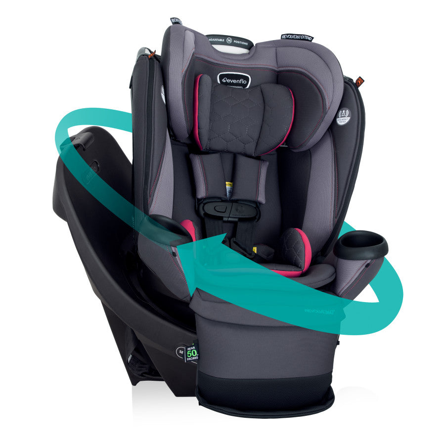 evenflo revolve extend rockland convertible car seat Evenflo Revolve360 Extend Rotational All-in-One Convertible Car Seat with Quick Clean Cover