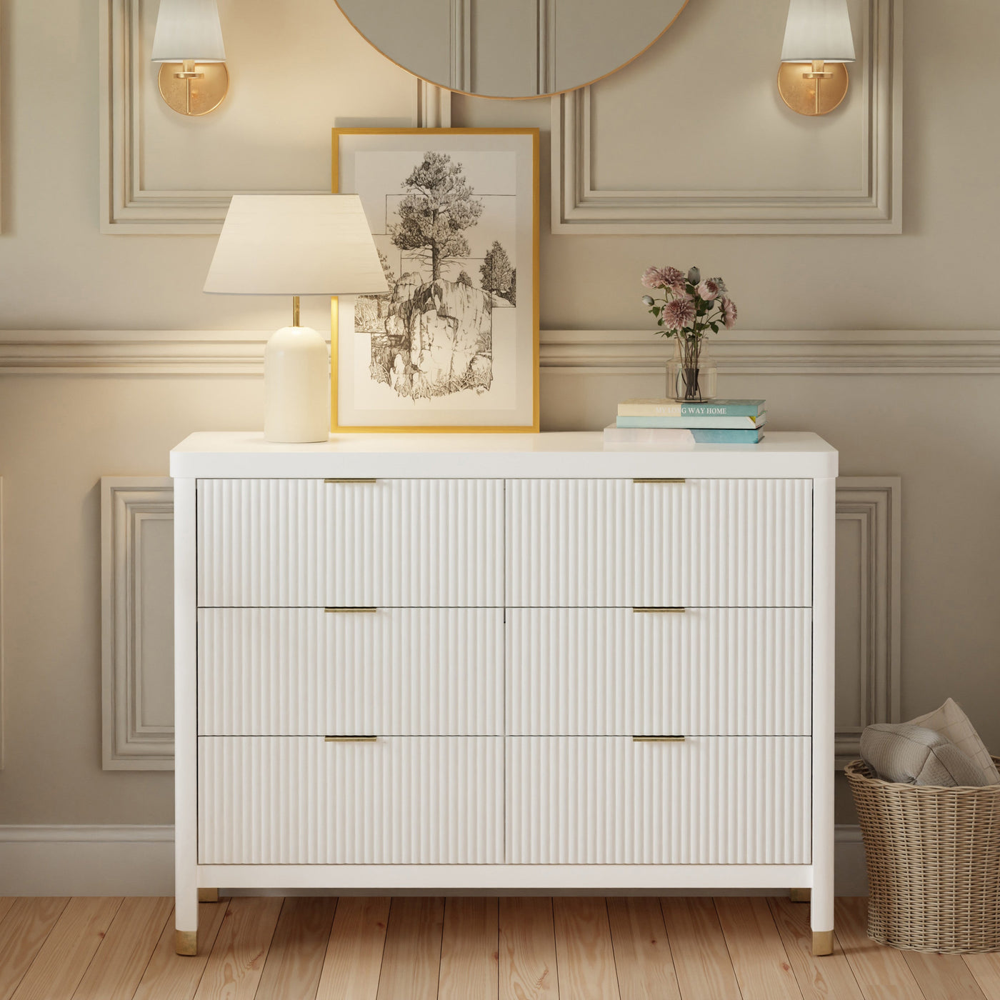 Brimsley Tambour 6 Drawer Assembled Dresser
