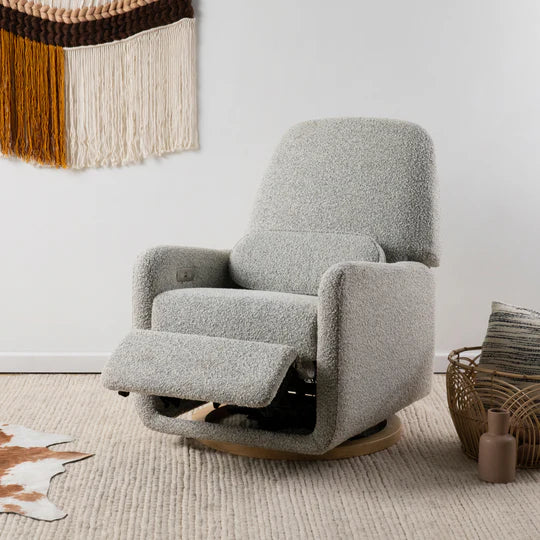 Arc Electronic Recliner and Swivel Glider in Boucle